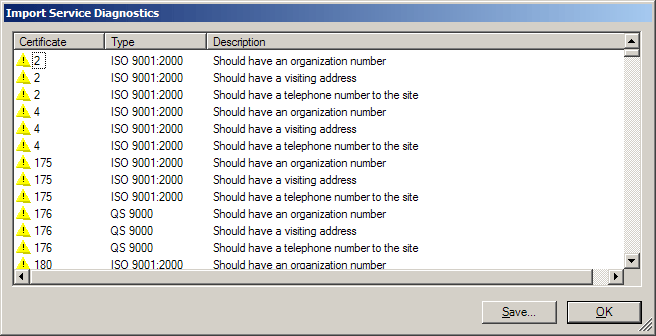 Diagnostics window